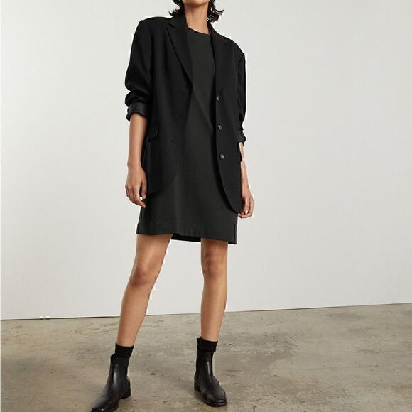 NWT Everlane Black Pocket Tee Shirt Weekend Dress Black XS - Picture 4 of 5